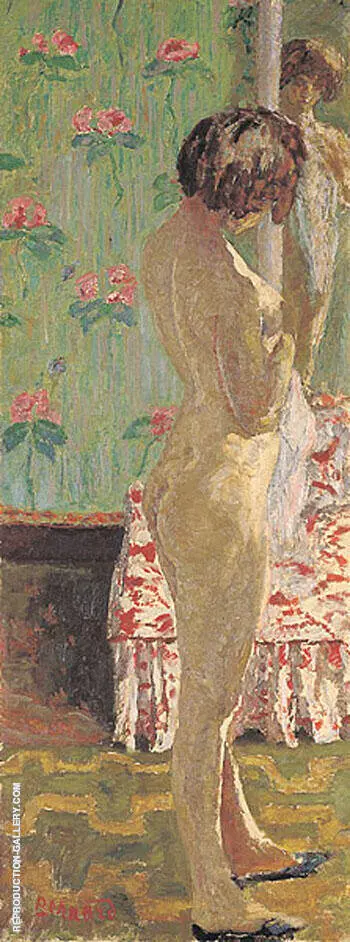 Woman in Front of a Mirror 1908 By Pierre Bonnard