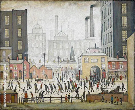 Coming from the Mill 1930 By L-S-Lowry
