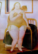 Woman Undressed 1987 By Fernando Botero