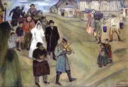 Russian Wedding 1909 By Marc Chagall