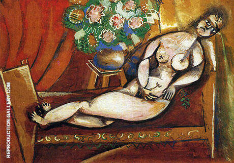 Reclining Nude, 1911 by Marc Chagall | Oil Painting Reproduction