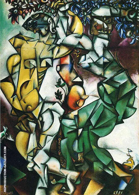 Adam and Eve 1912 By Marc Chagall