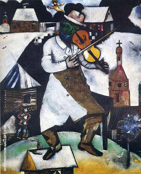 The Fiddler 1913 By Marc Chagall