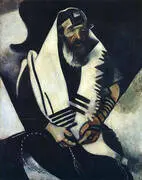 The Praying Jew Rabbi of Vitebsk 1914 By Marc Chagall