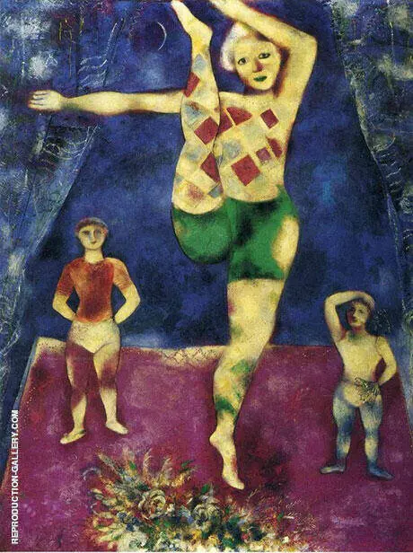 The Three Acrobats 1926 By Marc Chagall
