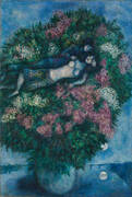 Lovers in the Lilacs, 1930 By Marc Chagall