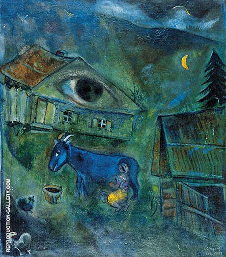The House with the Green Eye 1944 By Marc Chagall