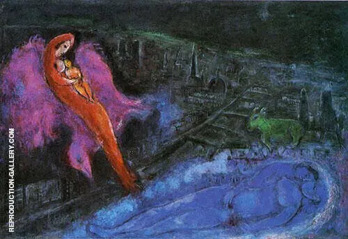 Bridges over the Seine 1954 By Marc Chagall