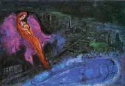 Bridges over the Seine 1954 By Marc Chagall