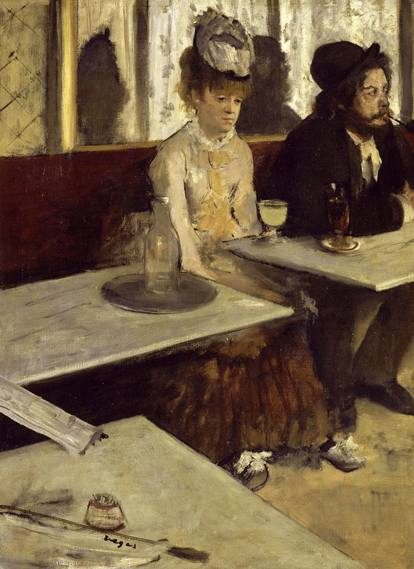 The Absinthe Drinker 1875 by Edgar Degas | Oil Painting Reproduction