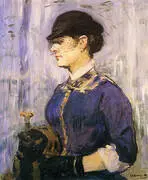 Young Woman in a Round Hat c1877 By Edouard Manet