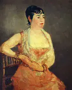 Jeanne Martin in Pink Dress 1881 By Edouard Manet