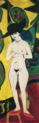 Standing Nude with Hat c1910 By Ernst Kirchner