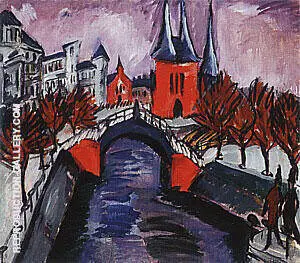Red Elisabeth Embankment Berlin 1912 By Ernst Kirchner