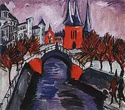 Red Elisabeth Embankment Berlin 1912 By Ernst Kirchner