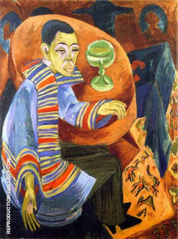 The Drinker Self-Portrait c1914-15 By Ernst Kirchner