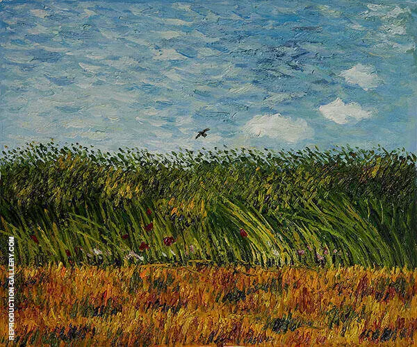 Edge of a Wheat Field with Poppies and a Lark c1887 By Vincent van Gogh