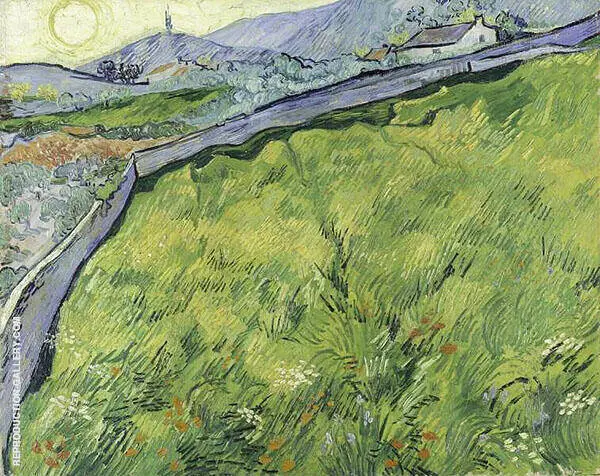 Enclosed Wheat Field with Rising Sun 1889 By Vincent van Gogh