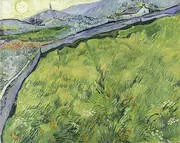 Enclosed Wheat Field with Rising Sun 1889 By Vincent van Gogh