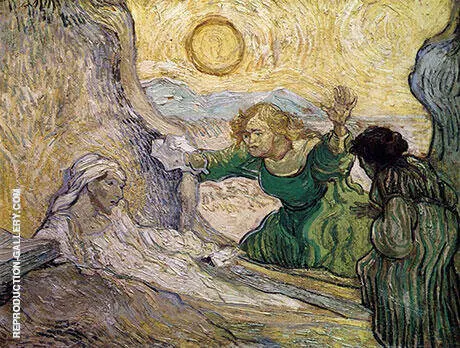 A Scene from The Raising of Lazarus after the etching by Rembrandt, 1890 By Vincent van Gogh
