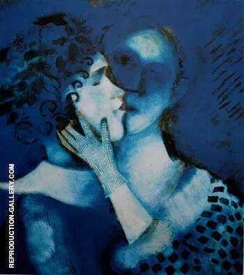 Lovers In Blue 1914 By Marc Chagall