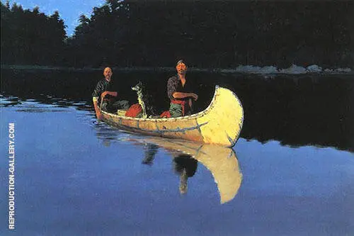 Evening on a Canadian Lake By Frederic Remington