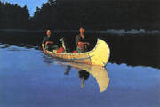 Evening on a Canadian Lake By Frederic Remington