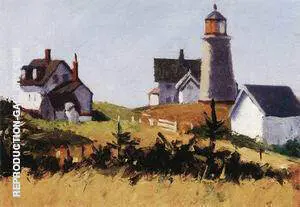 Monhegan Lighthouse c1916 By Edward Hopper
