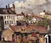 Roofs c1877 By Paul Cezanne