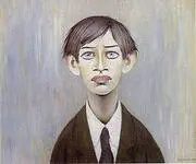 Portrait of a Young Man 1955 (Man with the Red Eyes) By L-S-Lowry