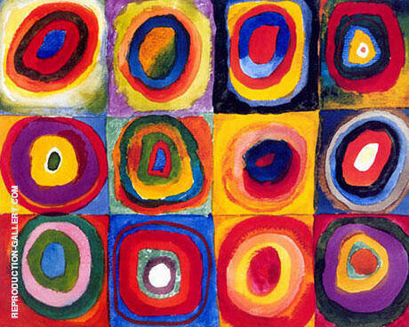 Concentric Squares and Circles 1913 | Oil Painting Reproduction