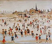 At the Seaside 1946 By L-S-Lowry