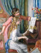 Two Girls at the Piano 1892 By Pierre Auguste Renoir