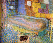 Nude in the Bath and Small Dog By Pierre Bonnard