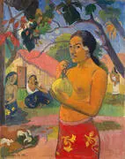Woman Holding a Fruit Eii Haere ia oe 1893 By Paul Gauguin