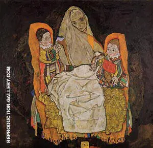 Mother with Two Children 1917 By Egon Schiele