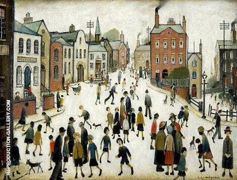 A Village Square By L-S-Lowry