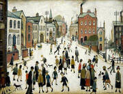 A Village Square By L-S-Lowry