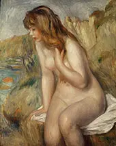 Bather Seated on a Rock 1892 By Pierre Auguste Renoir