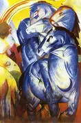 Tower of Blue Horses 1913 (Turm der Blauen Pferde) By Franz Marc