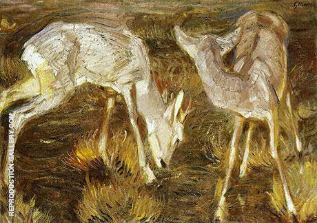 Deer at Dusk By Franz Marc