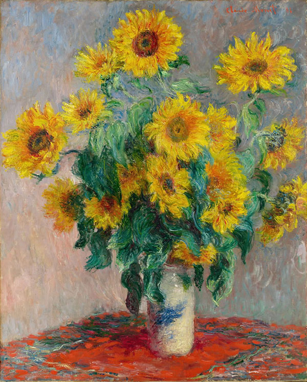 Bouquet of Sunflowers 1881 by Claude Monet | Oil Painting Reproduction