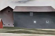 Lake George Barns 1926 By Georgia O'Keeffe