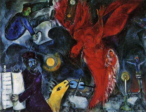 The Falling angel 1923 By Marc Chagall