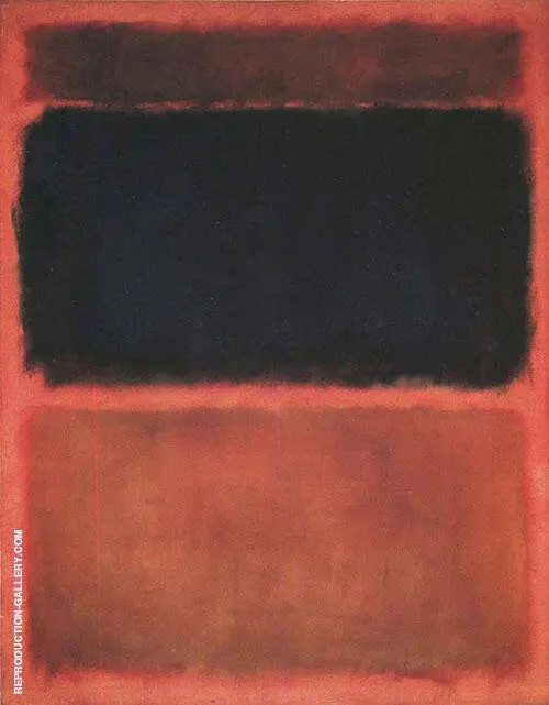 Tan and Black on Red By Mark Rothko (Inspired By)