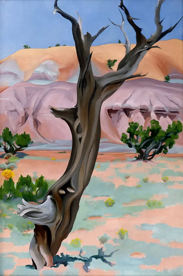 Cedar Tree with Lavender Hills, 1937 By Georgia O'Keeffe