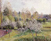 Flowering Apple Trees, Eragny 1895 (Pommiers en Fleurs Eragny) By Camille Pissarro