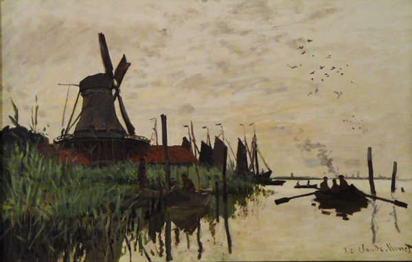 Windmill and Boats near Zaandam 1871 | Oil Painting Reproduction