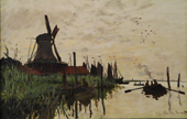 Windmill and Boats near Zaandam 1871 By Claude Monet