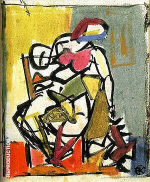 Small Seated Figure 1947 By Franz Kline